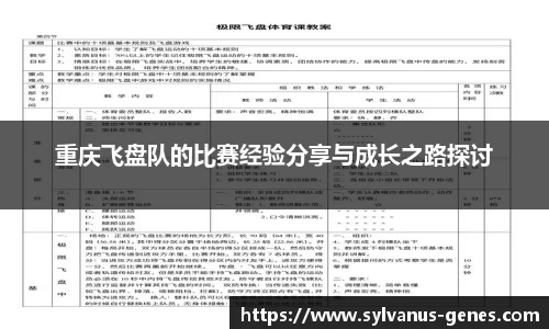 重庆飞盘队的比赛经验分享与成长之路探讨